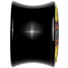 Blossom Creation Yellow Sunflower Black Acrylic Saddle Plug Set by Onyx O
