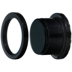 Black Acrylic Custom Photo Gem Screw Fit Plug - buy 2 for a pair