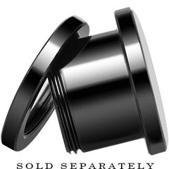 Anodized Black Titanium Custom Photo Screw Fit Plug - buy 2 for a pair