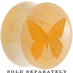 Organic Crocodile Wood Butterfly Saddle Plug