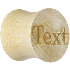 Custom Organic Crocodile Wood Personalized Saddle Plug - buy 2 for a pair