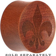 Organic Sawo Wood Fleur de Lis Saddle Plug