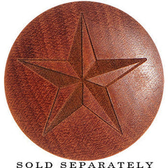 Organic Sawo Wood Nautical Star Saddle Plug