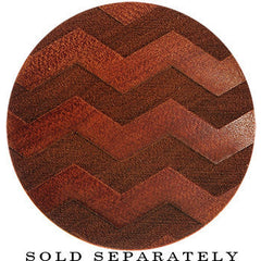 Organic Sawo Wood Chevron Pattern Saddle Plug