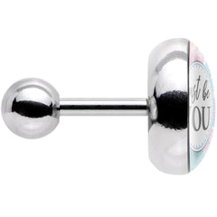 16G 1/4 Watercolor Just Be You Feathers Tragus Cartilage Earring