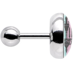 16G 1/4 Blue Pink Split Chandelier Tragus Cartilage Earring