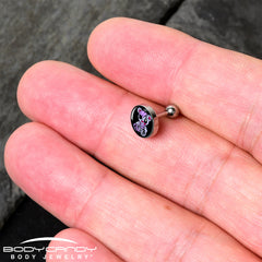 16G 1/4 Attitude Teddy Bear Tragus Cartilage Earring by Onyx O