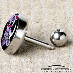 16G 1/4 Attitude Teddy Bear Tragus Cartilage Earring by Onyx O