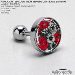 16G 1/4 Blossom Creation Vibrant Bloom of Flowers Cartilage Earring by Onyx O