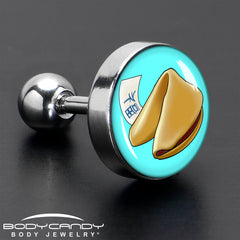 16G 1/4 Fortune Cookie Cartilage Tragus Earring by Onyx O