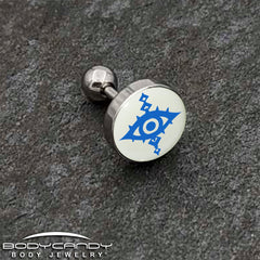 16G 1/4 Glow in the Dark Evil Eye Tragus Cartilage Earring by Onyx O