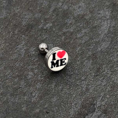 16G 1/4 Glow in the Dark I Love Me Cartilage Tragus Earring