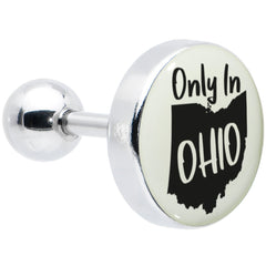 16G 1/4 Glow in the Dark Only in Ohio Tragus Cartilage Earring by Onyx O