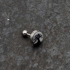 16G Glow in the Dark Tree of Life Tragus Cartilage Earring by Onyx O