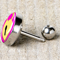 16G 1/4 Heart Lock Cartilage Tragus Earring by Onyx O