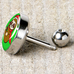 16G 1/4 Santa Sloth Tragus Cartilage Earring by Onyx O