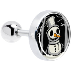 Christmas Holiday Spooky Snowman Tragus Cartilage Earring by Onyx O