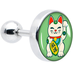 16G 1/4 Waving Cat Cartilage Tragus Earring by Onyx O