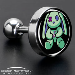 16G 1/4 Zombie Bunny Tragus Cartilage Earring by Onyx O