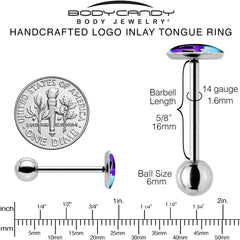 Baby Dinosaur Barbell Tongue Ring by Onyx O