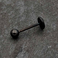 Glow in the Dark Black Anodized Holiday Peppermint Candy Barbell Tongue Ring by Onyx O
