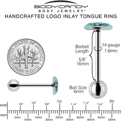 Bunny and Crossbones Barbell Tongue Ring by Onyx O
