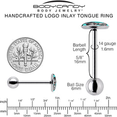 Heavy Metal Kitty Cat Barbell Tongue Ring by Onyx O