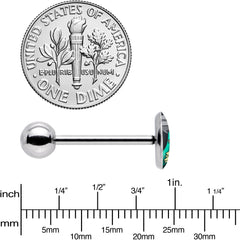 Alien UFO Dinosaur Abduction Barbell Tongue Ring by Onyx O
