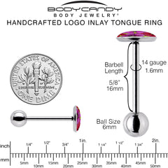Blossom Creation Tropical Floral Flowers Barbell Tongue Ring by Onyx O