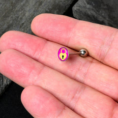 Heart Lock Barbell Tongue Ring by Onyx O