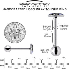 Leaping Leapfrog Spiders Barbell Tongue Ring by Onyx O