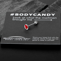 Kiss Me Candy Heart Barbell Tongue Ring by Onyx O