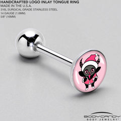 Krampus Cutie Holiday Barbell Tongue Ring by Onyx O