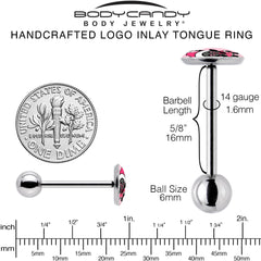 Krampus Cutie Holiday Barbell Tongue Ring by Onyx O