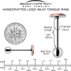 Mountain Sunrise Barbell Tongue Ring by Onyx O