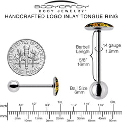 Nacho Type Barbell Tongue Ring by Onyx O