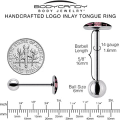 RAWR Kittly Cat Barbell Tongue Ring by Onyx O