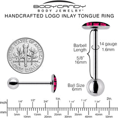 RIZZ ME UP Barbell Tongue Ring by Onyx O