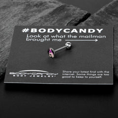 Burning Skull Candle Barbell Tongue Ring by Onyx O