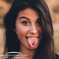 Spicy and Saucy Barbell Tongue Ring by Onyx O