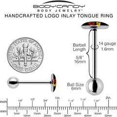 Spicy and Saucy Barbell Tongue Ring by Onyx O