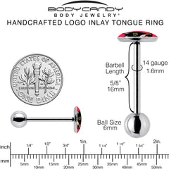 Stabby Cat Barbell Tongue Ring by Onyx O