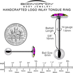 Over Thinker Impact Barbell Tongue Ring by Onyx O