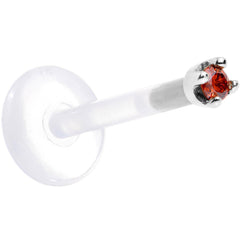 Solid 14K White Gold 1.5mm Genuine Red Diamond Bioplast Push in Monroe
