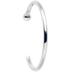 20G 3/8 Solid 18K White Gold Nose Hoop