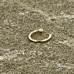 20G 1/4 14k Solid Yellow Gold Nose Hoop