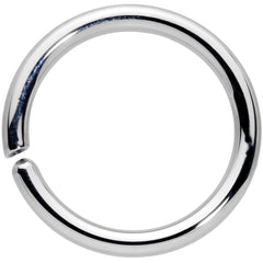 14G 7/16 Handcrafted Solid 14k White Gold Seamless Circular Ring