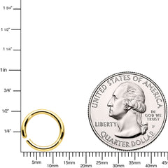 14G 3/8 Handcrafted Solid 14k Yellow Gold Seamless Circular Ring