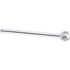 Platinum 1.5mm Genuine Diamond Nose Ring