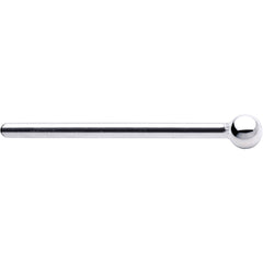 Solid 14K White Gold 1.5mm Ball Nose Ring